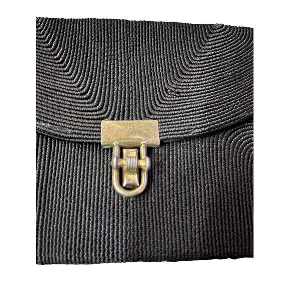 Vintage Annette Cordé Handbag Black Small Evening Bag Used 1940s Style - Picture 6 of 15